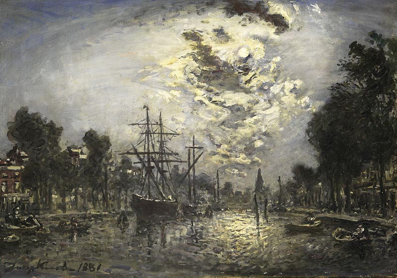 Johan Barthold Jongkind Rotterdam in the Moonlight